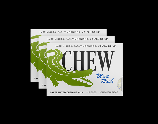 CAFFEINE GUM - Starter Pack Mint Rush (3 Pack)